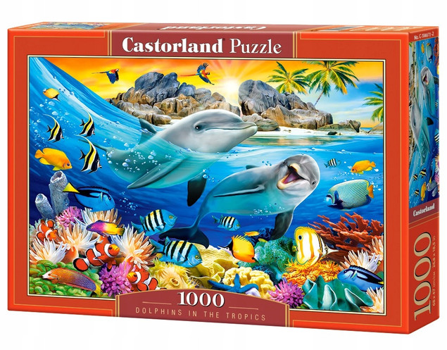 Puzzle 1000 Układanka Tropiki DELFINY Morze Morskie Ryby 9+ Castorland