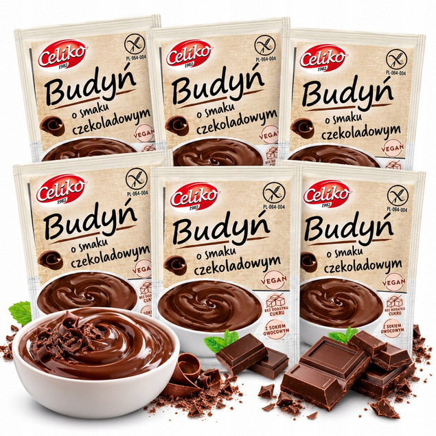 Budyń czekoladowy bez glutenu i cukru CELIKO 40g x6