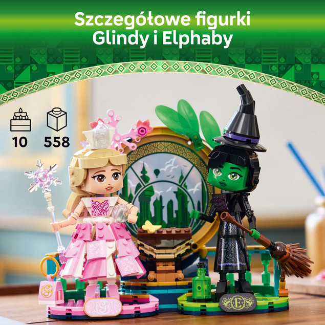 LEGO Wicked Zestaw: Figurki Elphaby i Glindy – 558 Elementów