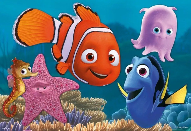 Puzzle Ravensburger 12 elementów Puzzle Disney Nemo w podróży 2x12
