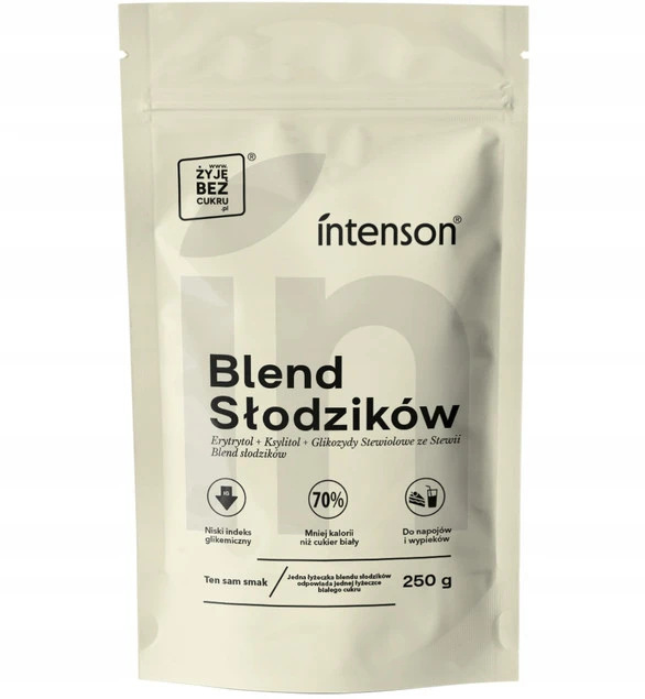 Słodzik w proszku Intenson Mix Erytrytol Ksylitol Stewia 250g