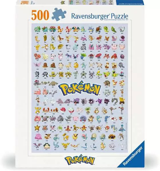 Ravensburger Puzzle 120005117 Pierwsze 151 Pokémonów 500 elementów