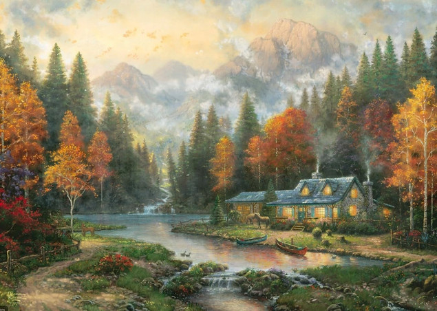 Puzzle 1000 el. Schmidt Spiele 58784 Thomas Kinkade Evening Kolorowe