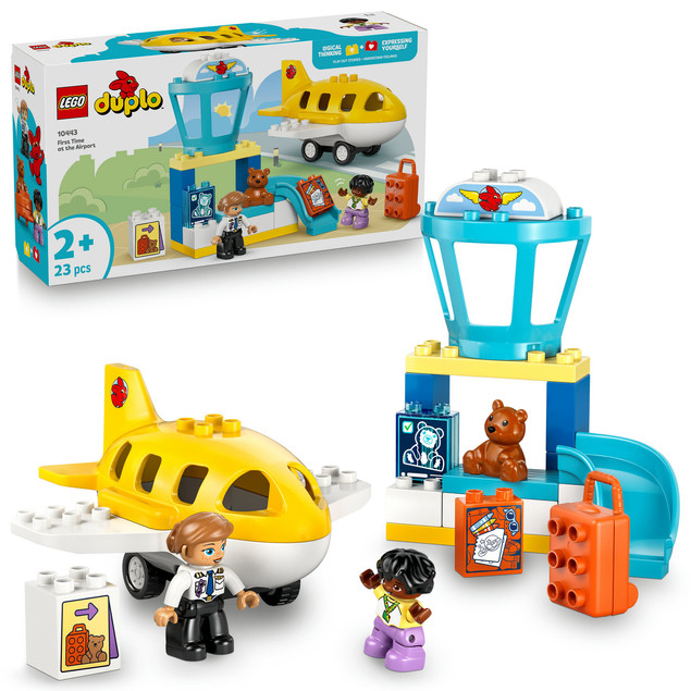 LEGO DUPLO 10443 Pierwszy Raz na Lotnisku Samolot Terminal Bagaż