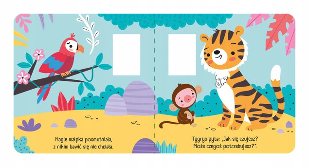 Książeczka Mój przyjaciel małpka - widok otwartej książki