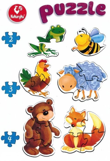 Promatek Pierwsze Puzzle Zwierzątka 1 - 18 Elementów dla Dzieci 2+