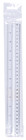 Linijka 30 cm z uchwytem Donau Transparentna