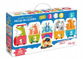 Puzzle Z Dziurką Edukacyjna Układanka Pociąg Do Liczenia 30el. 3+ CzuCzu