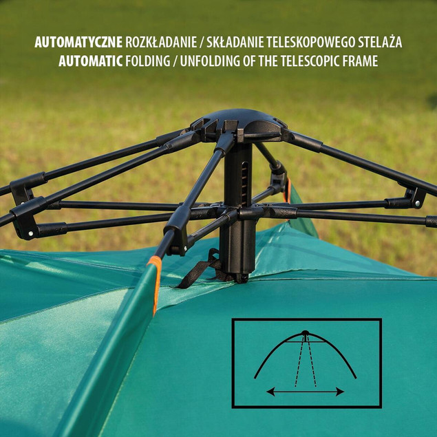 NILS Duży Namiot Turystyczny Kempingowy 3osobowy Wodoodporny NC7819