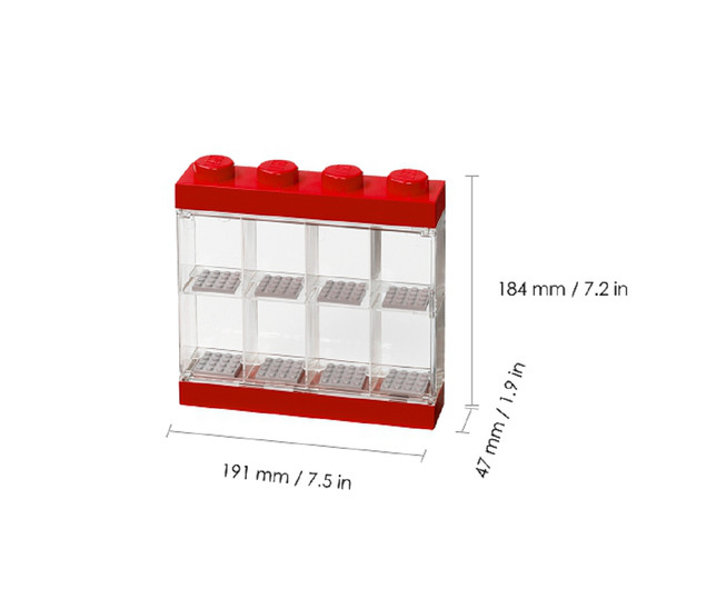 Pojemnik na Minifigurki LEGO Czerwony 40650001 - Gablota Ekspozytor Organizer