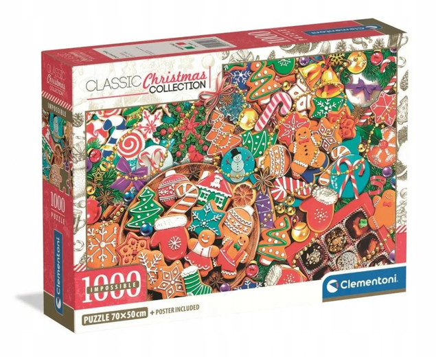 Puzzle Clementoni 1000 elementów Impossible Christmas Treats Świąteczne