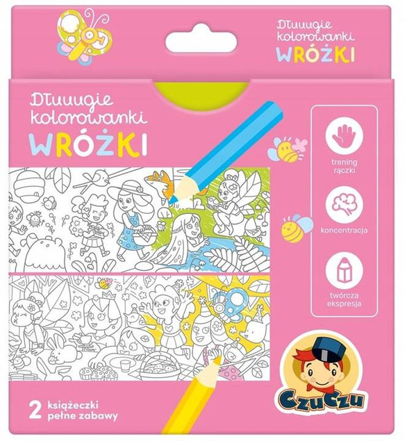 Dłuuugie Kolorowanki Wróżki 4+ CzuCzu