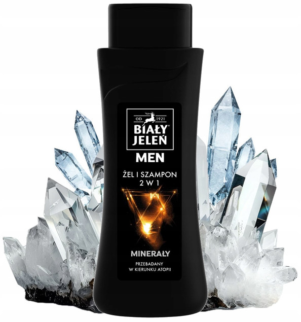 Szampon i Żel pod prysznic 2w1 Minerały MEN 300 ml – Biały Jeleń