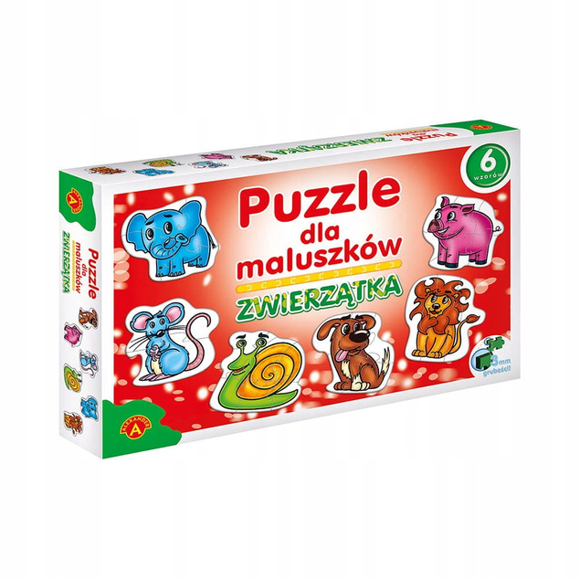 Puzzle Dla Maluszków ZWIERZĄTKA Układanka Dla 2 Latka 2+ Alexander