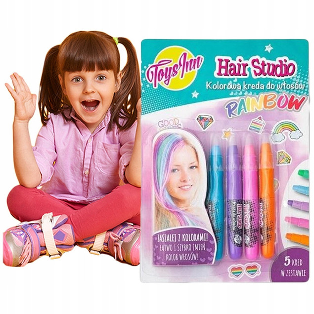 KREDA DO WŁOSÓW RAINBOW 5 kolorów Hair Studio
