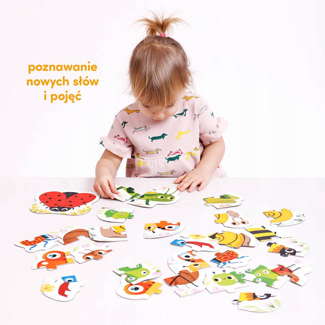 Puzzle Progresywne Robaczki Czworaczki UKŁADANKA DLA DZIECI 2+