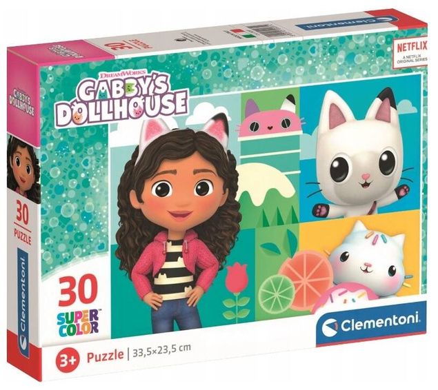 Puzzle 30 Układanka KOCI DOMEK GABI Kotki Koty Kot Dollhouse 3+ Clementoni