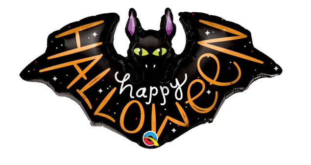 Balony Foliowe na Halloween 3 Gnomy i Nietoperz "Happy Halloween" Gleemix