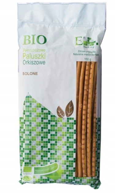 Paluszki Orkiszowe Pełnoziarniste Solone BIO 150 g Envoy