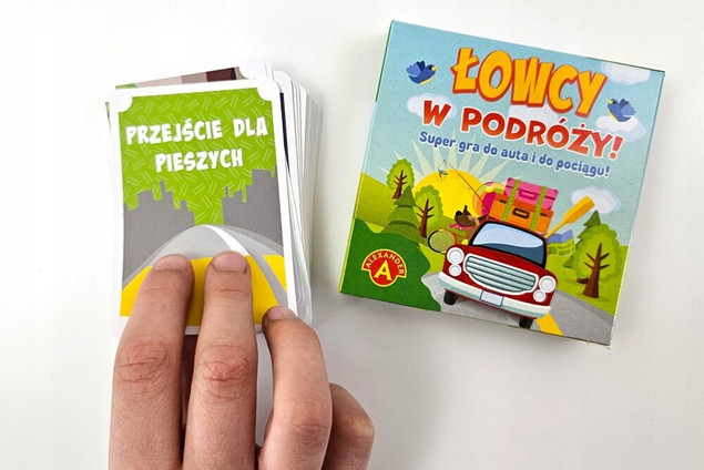 ŁOWCY W PODRÓŻY KARTY GRA DO AUTA POCIĄGU,SAMOLOTU,PODRÓŻY DZIECI NA NUDĘ