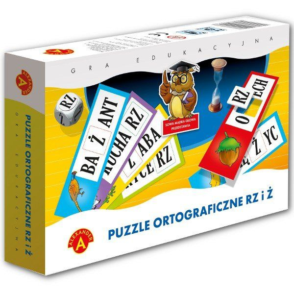 ALEXANDER, ZABAWKA EDUKACYJNA, PUZZLE ORTOGRAFICZNA RZ I Ż