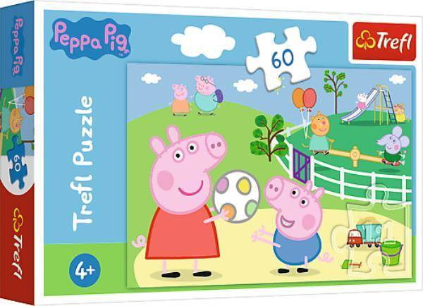 Puzzle 60 Zabawy w gronie przyjaciół Świnka Peppa Trefl 17356 
