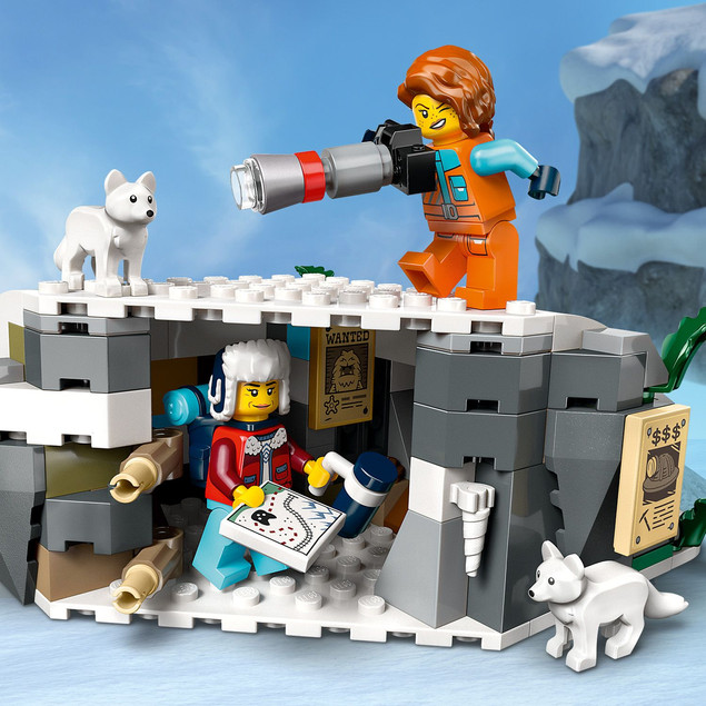 LEGO City 60470 Ekspres Polarny dla Odkrywców Arktyki – Zdalnie Sterowany Pociąg z Pługiem i Minifigurkami