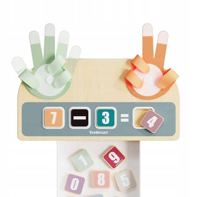 TOP BRIGHT Nauka Liczenia na Palcach 3+ Drewniana Zabawka Montessori