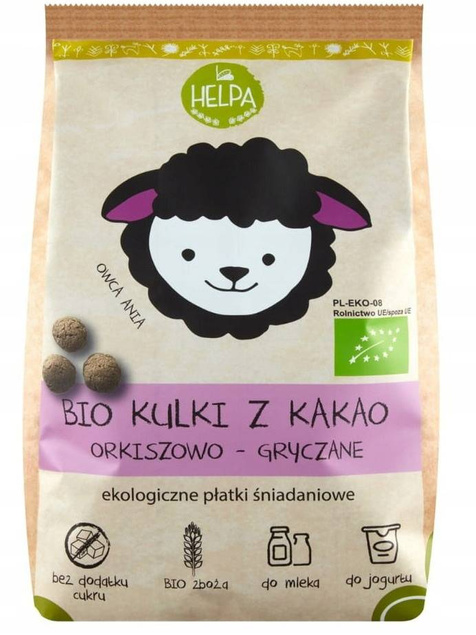 Helpa BIO Kulki z Kakao Orkiszowo - Gryczane 160g