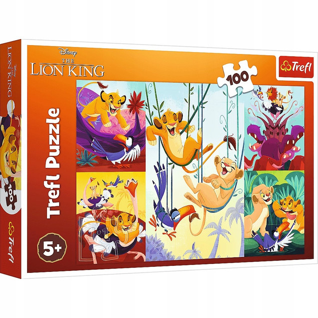 Puzzle 100 Układanka Disney KRÓL LEW Bajki Lwy 5+ Trefl 929305
