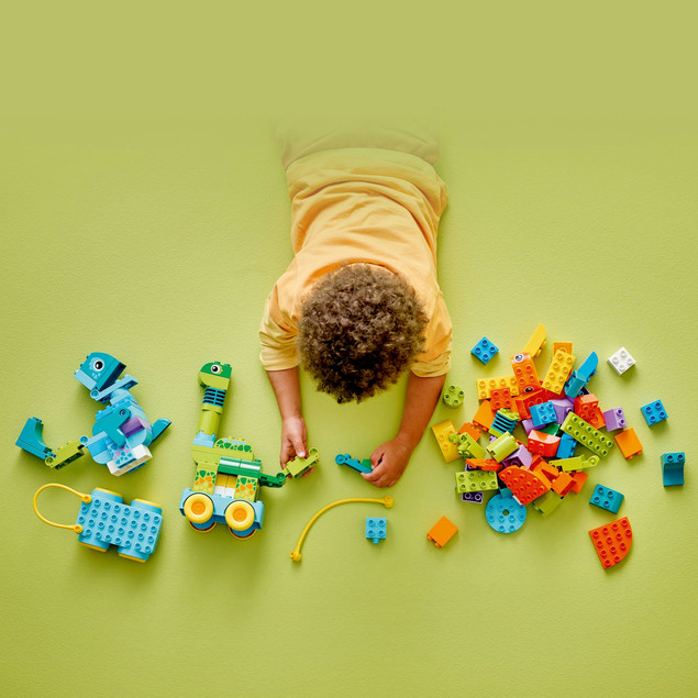 LEGO DUPLO 10451 3w1 Dinozaury na Kółkach Kreatywne Klocki dla Dzieci 3+