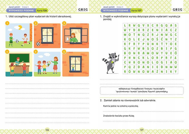 Język polski. Karty pracy w szkole i w domu. Klasa 4