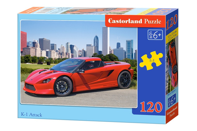 Puzzle 120 Układanka Samochód AUTO SPORTOWE K1 Wyścigi Miasto 6+ Castorland