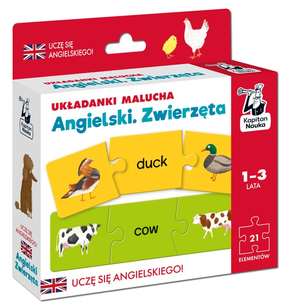 Puzzle Kapitan Nauka Angielski Zwierzęta