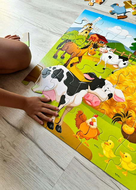 Puzzle Podłogowe JUMBO Farma 48 elementów XXL dla Dzieci +3