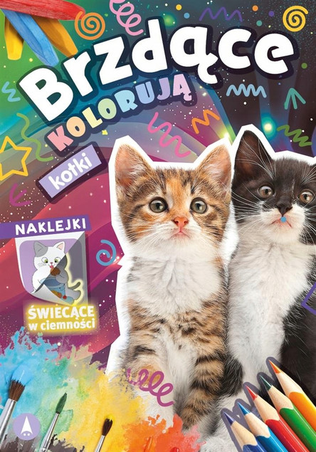 Brzdące Kolorują KOTKI Naklejki Świecące W Ciemności 3+ Skrzat