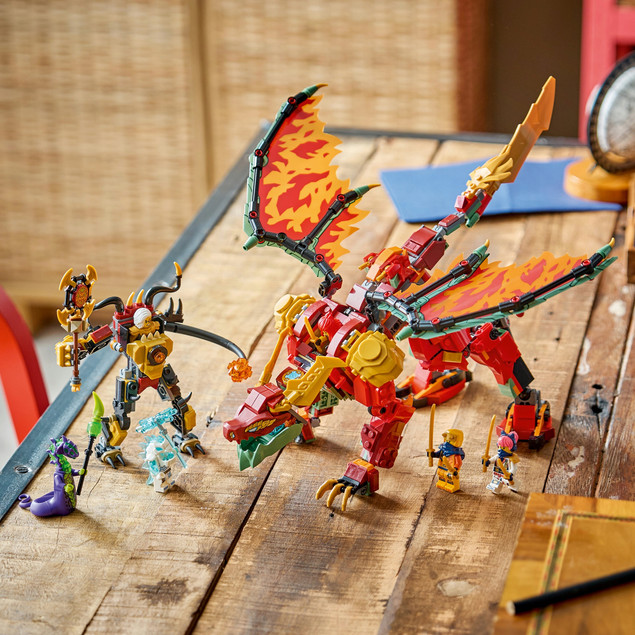 LEGO NINJAGO 71868 Wyldfyre i Transformowalny Kombinezon Smoka 2w1