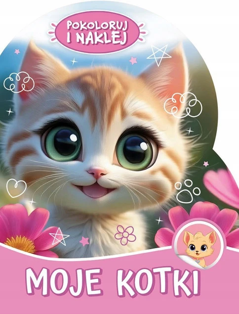 Moje kotki. Pokoloruj i naklej Praca zbiorowa_1