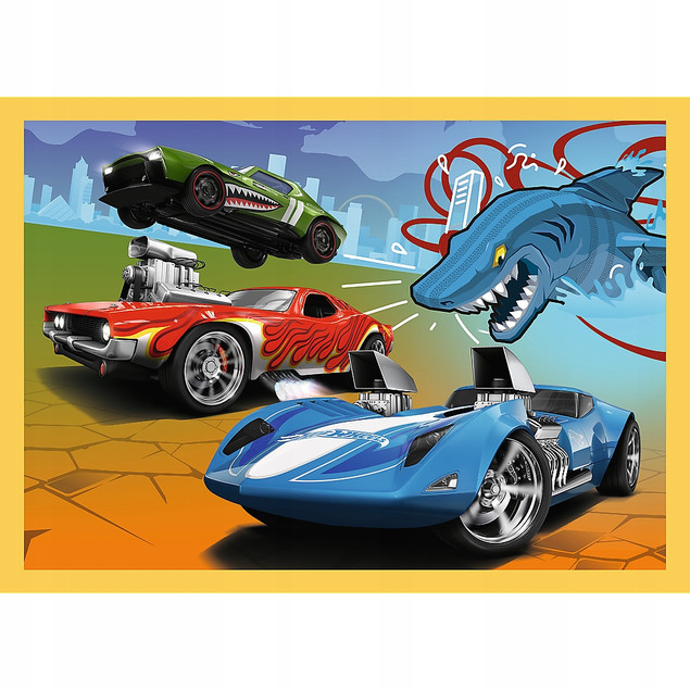 Puzzle 4w1 Hot Wheels Pojazdy – Trefl