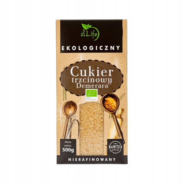 Cukier trzcinowy Biolife 0,5 kg