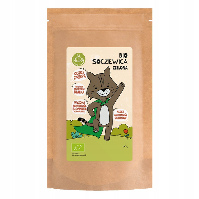 Bio Soczewica Zielona 400 g HELPA ekologiczna