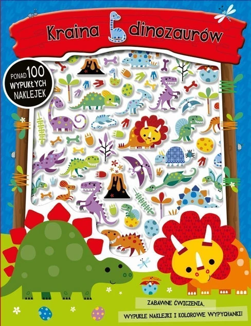 Kraina dinozaurów - 100 wypukłych naklejek