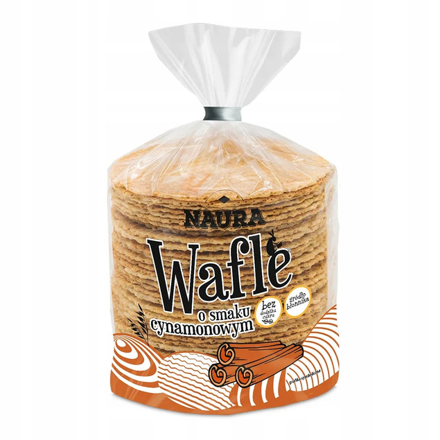 Naura Wafle pszenne o smaku cynamonowym 100g