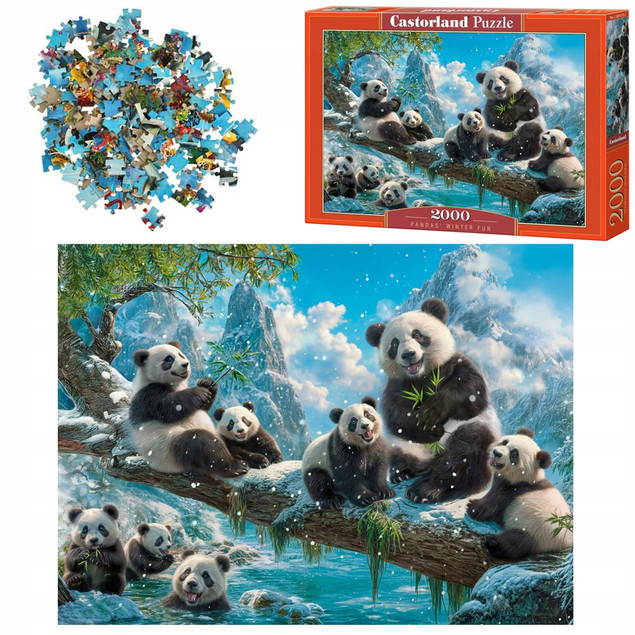 Puzzle Castorland 2000 elementów PUZZLE 2000 - Pandy w zimie