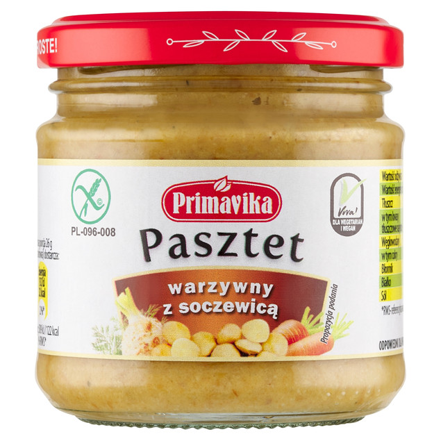 Pasztet warzywny z soczewicą 160g Primavika