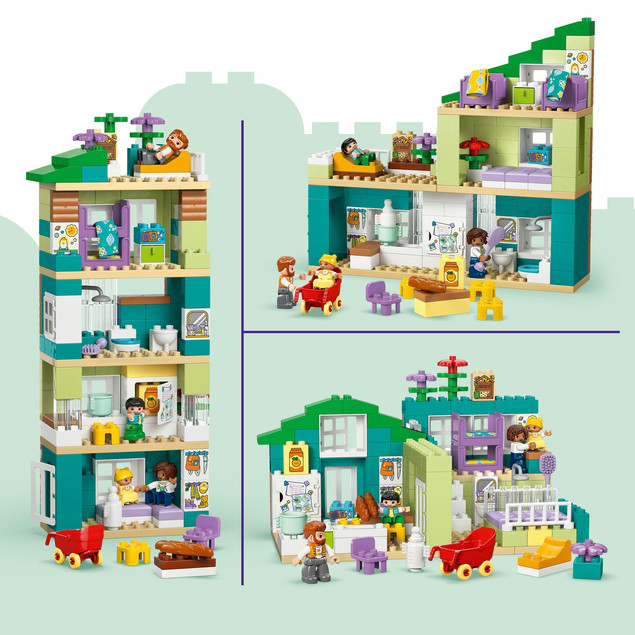 LEGO 10470 DUPLO Nowoczesny dom rodzinny 3 w 1 z figurkami