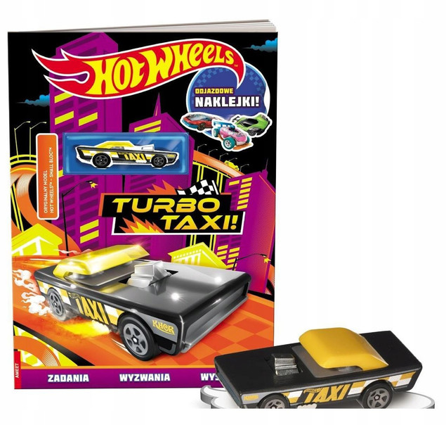 Mattel Hot Wheels Turbo Taxi zadania + naklejki Praca zbiorowa