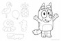 Puzzle 15 Gigant Układanka Blue BLUEY Pies Piesek Dwustronne Kolorowanka 2+