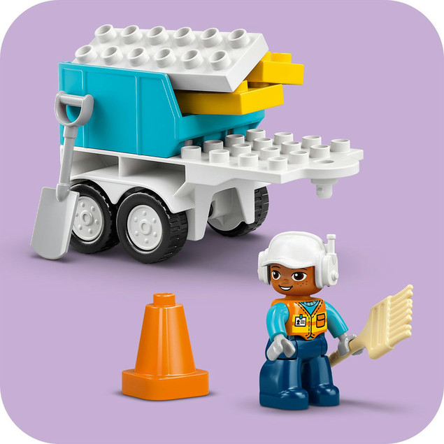 LEGO DUPLO 10476 Plac budowy i pojazdy 3 w 1 – 84 elementy