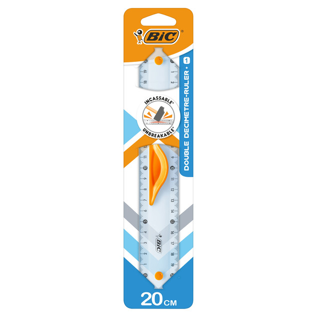 Linijka 20cm Double Ruler 1szt BIC